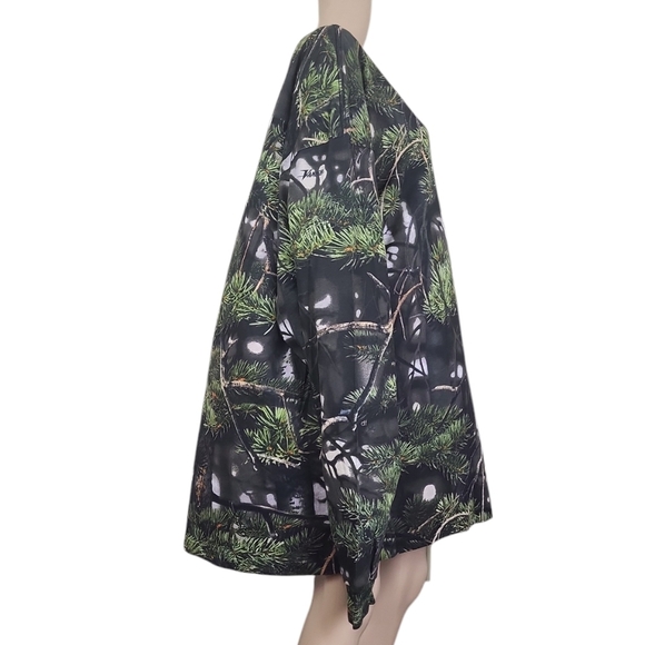 Dickies Womens Long Sleee CamoWest Pullover Shirt Green Black - Picture 2 of 4